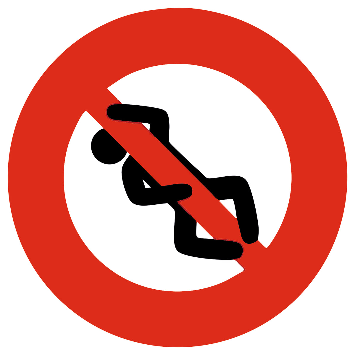 No Sliding Sticker Sticker