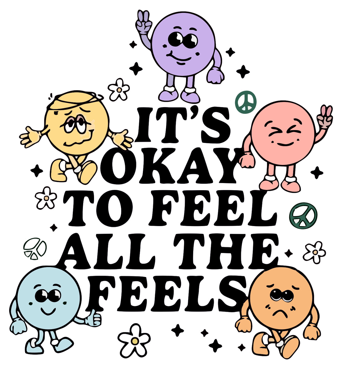 its ok to feel all the feels sticker
