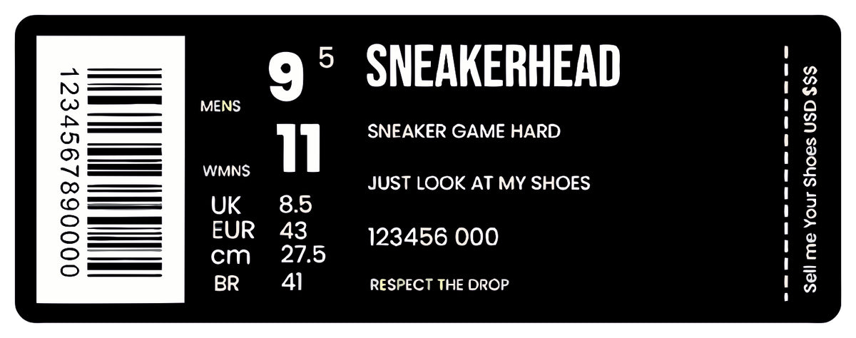 Sneakerhead Barcode Sticker