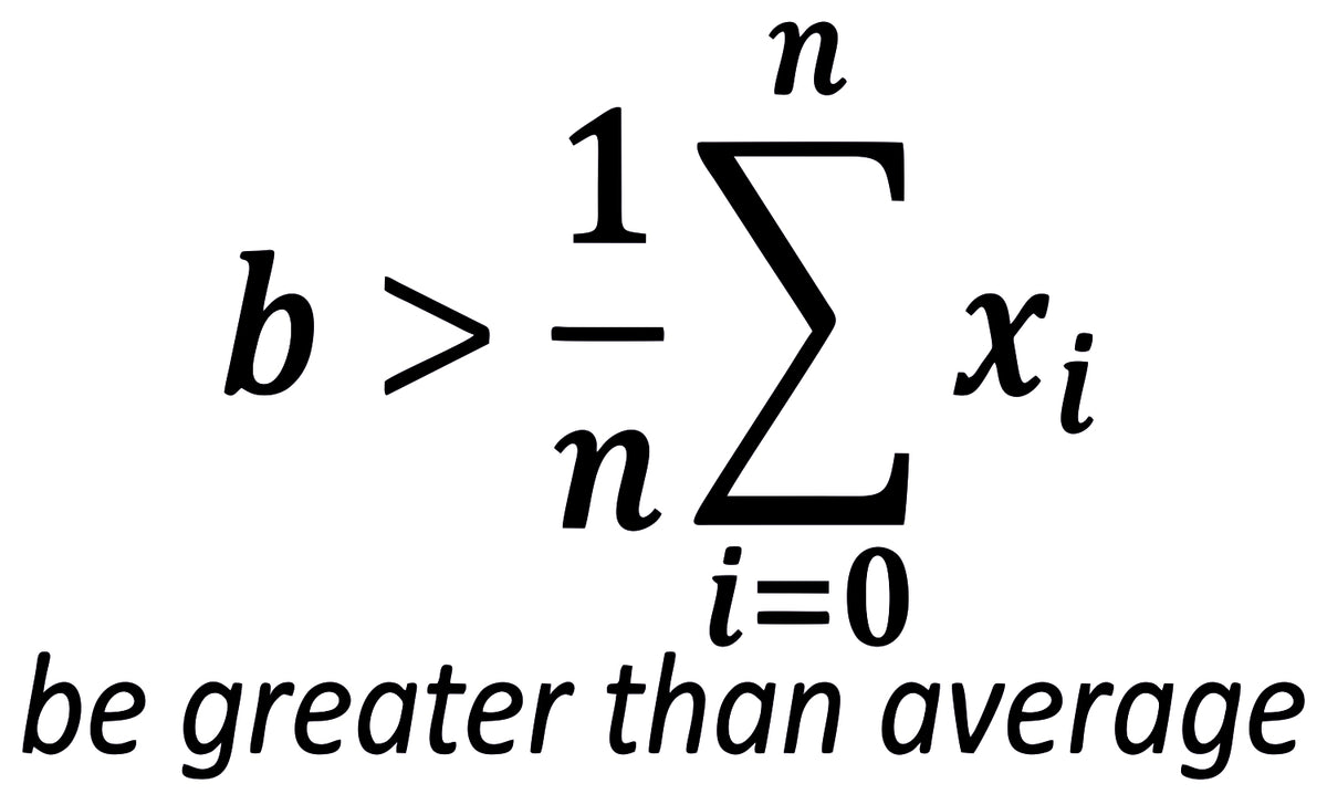 Be Greater Than Average Sticker