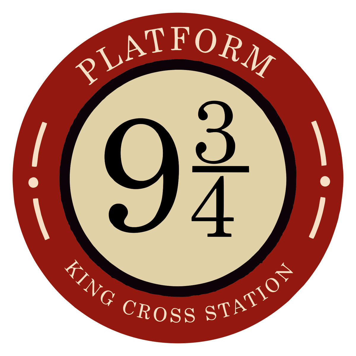 Platform Nine And Three Quarter Sticker