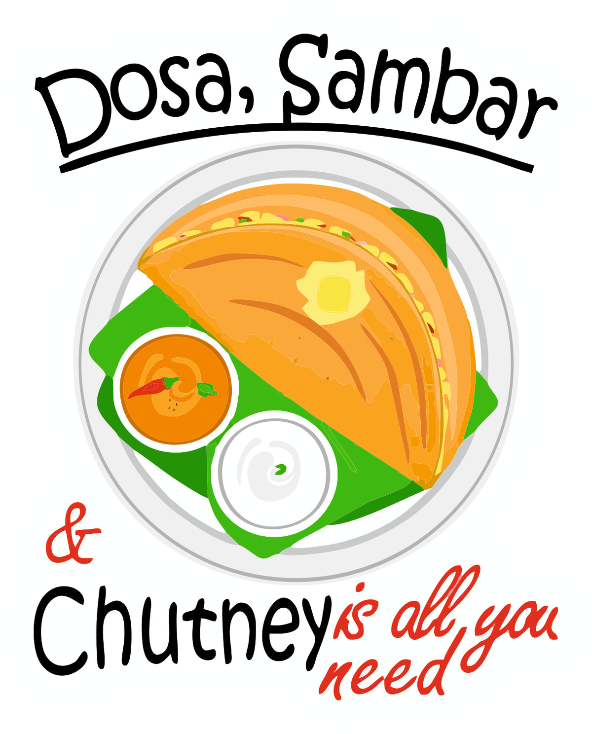 DOSA SAMBAR CHUTNEY STICKER