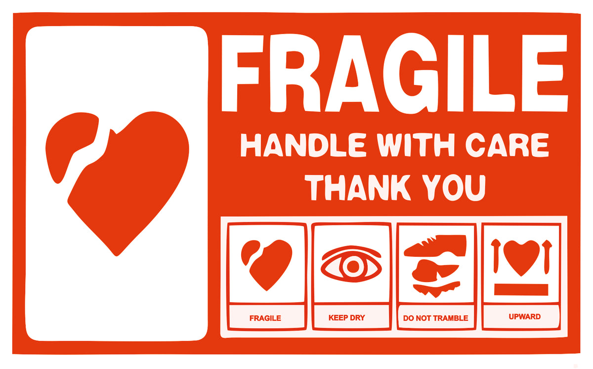 HANDLE WITH CARE STICKER