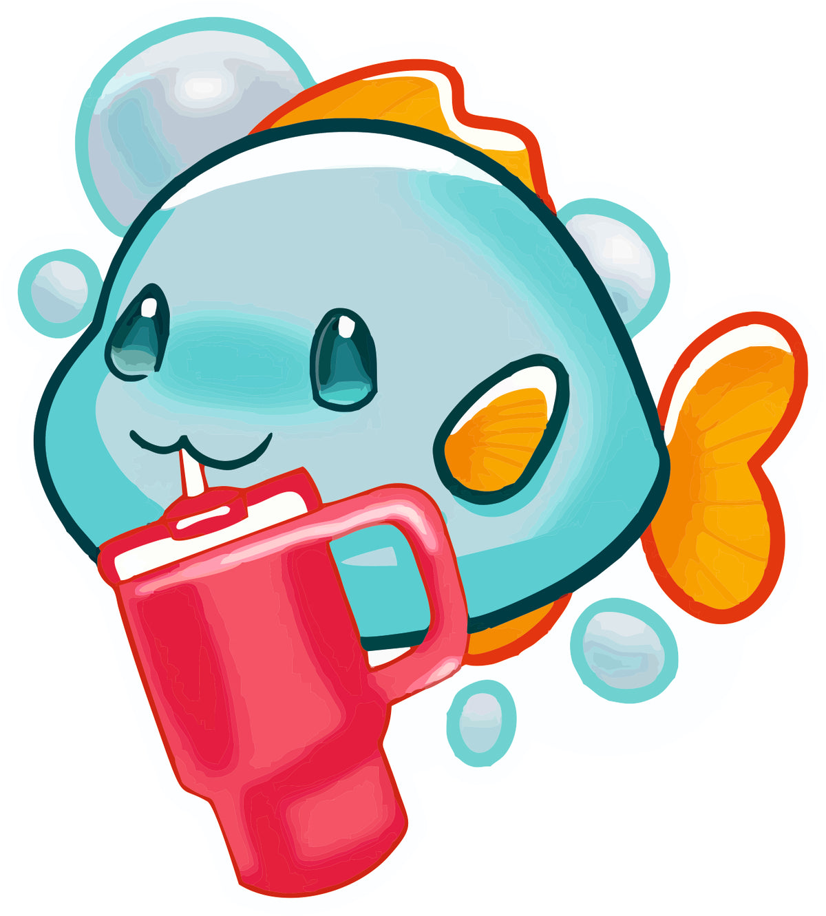 cute fish sticker