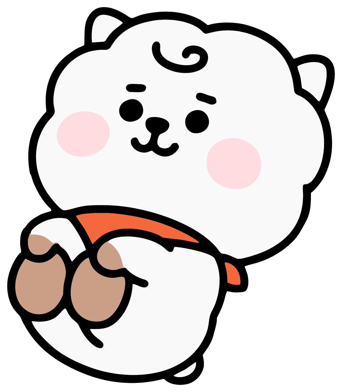 White Pookie Sticker