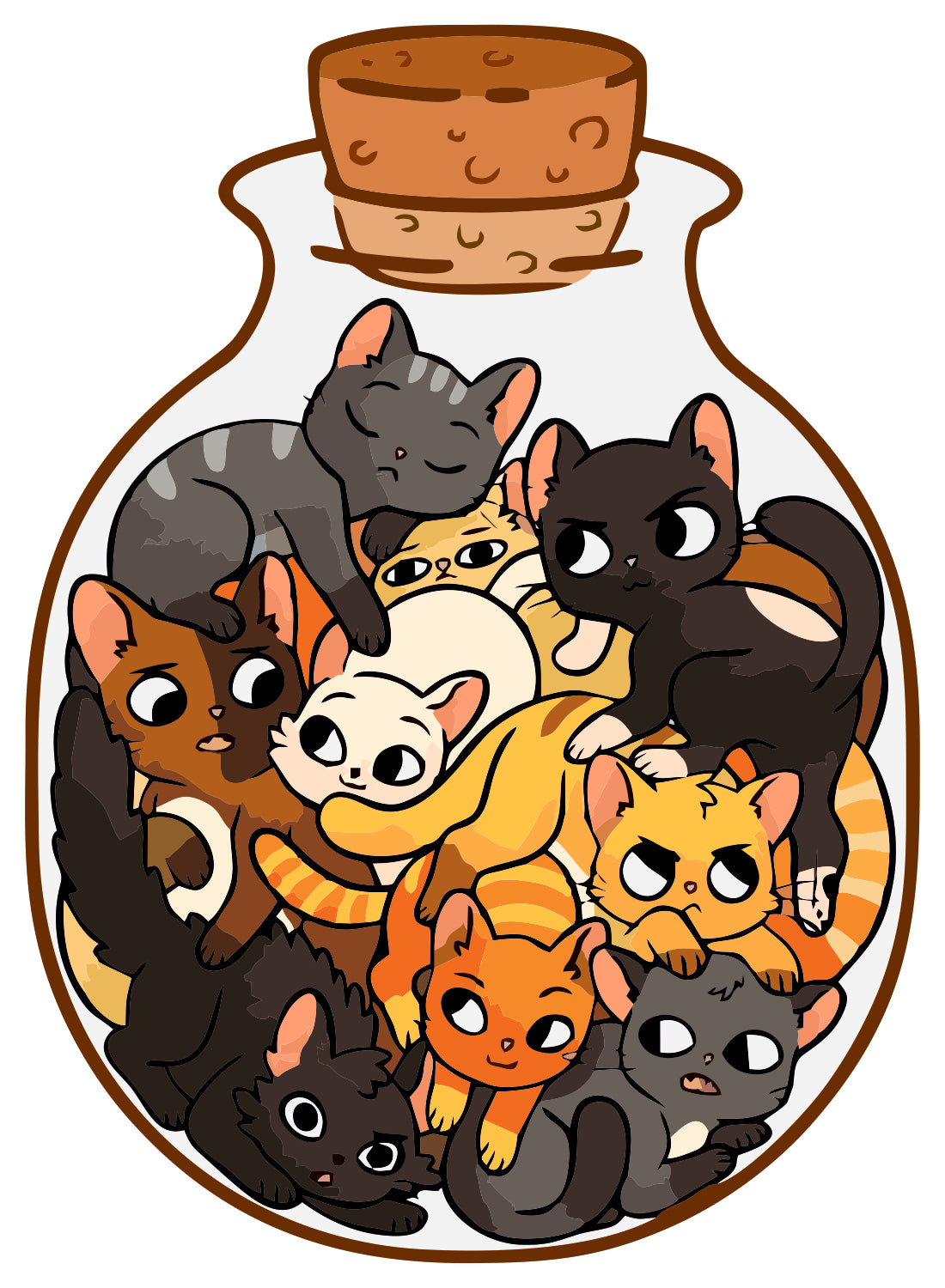 Bundle Of Cat Sticker
