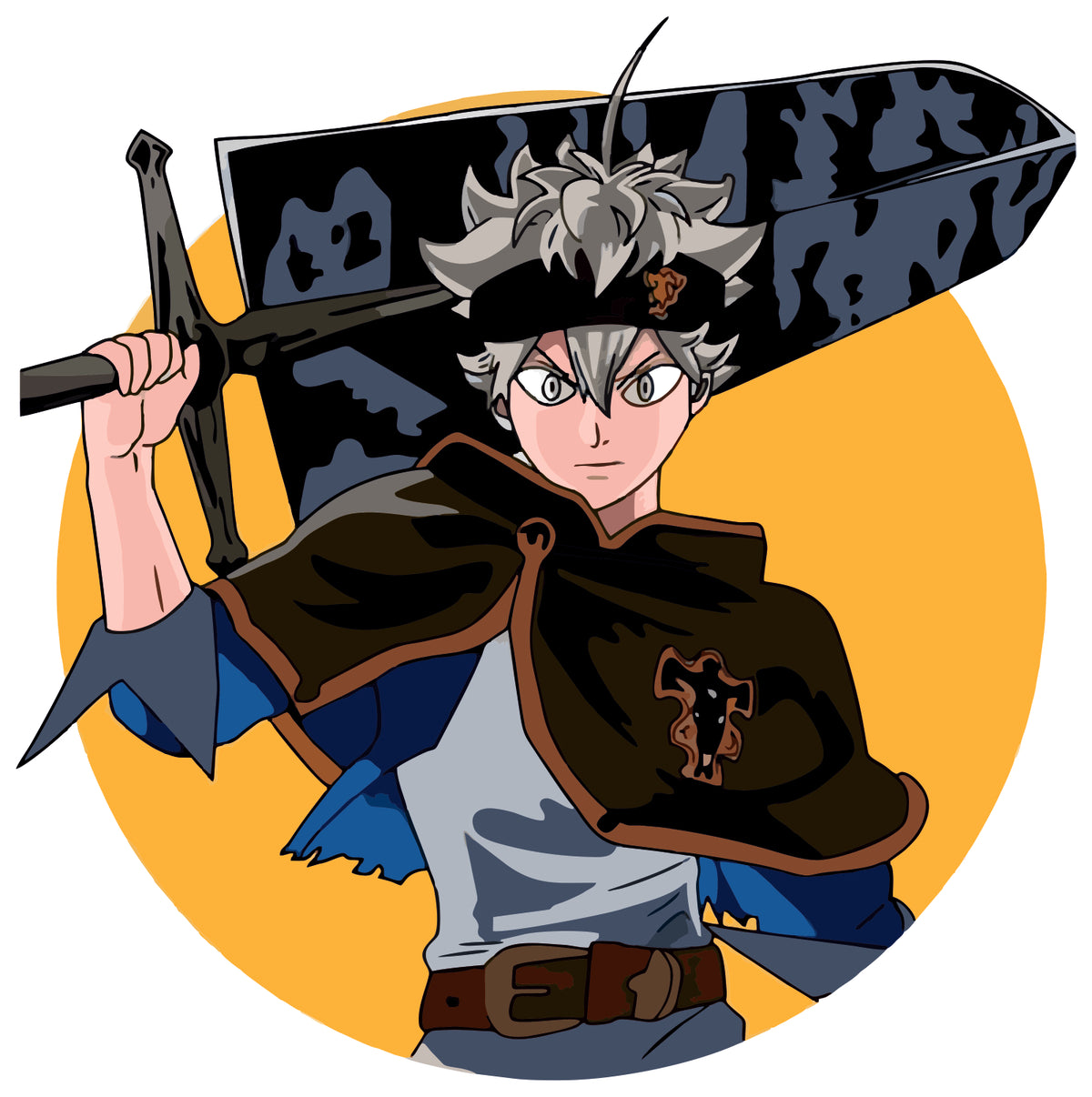 Asta The Warrior Sticker