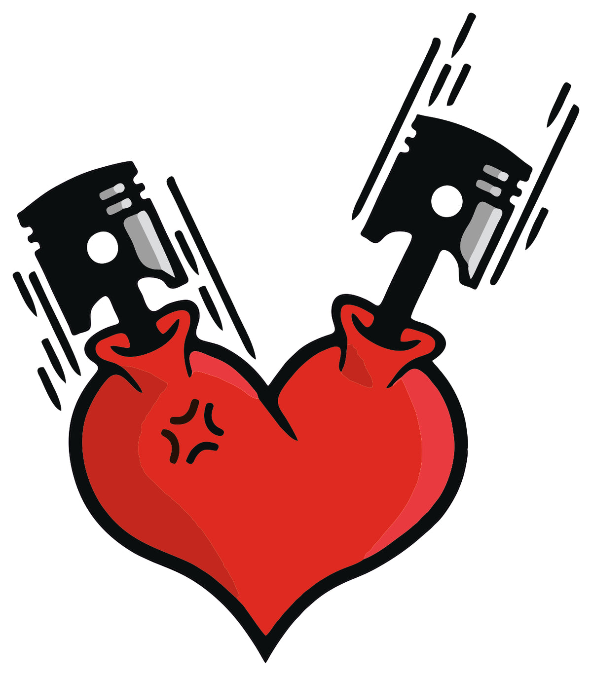 Piston Heartbeat Sticker