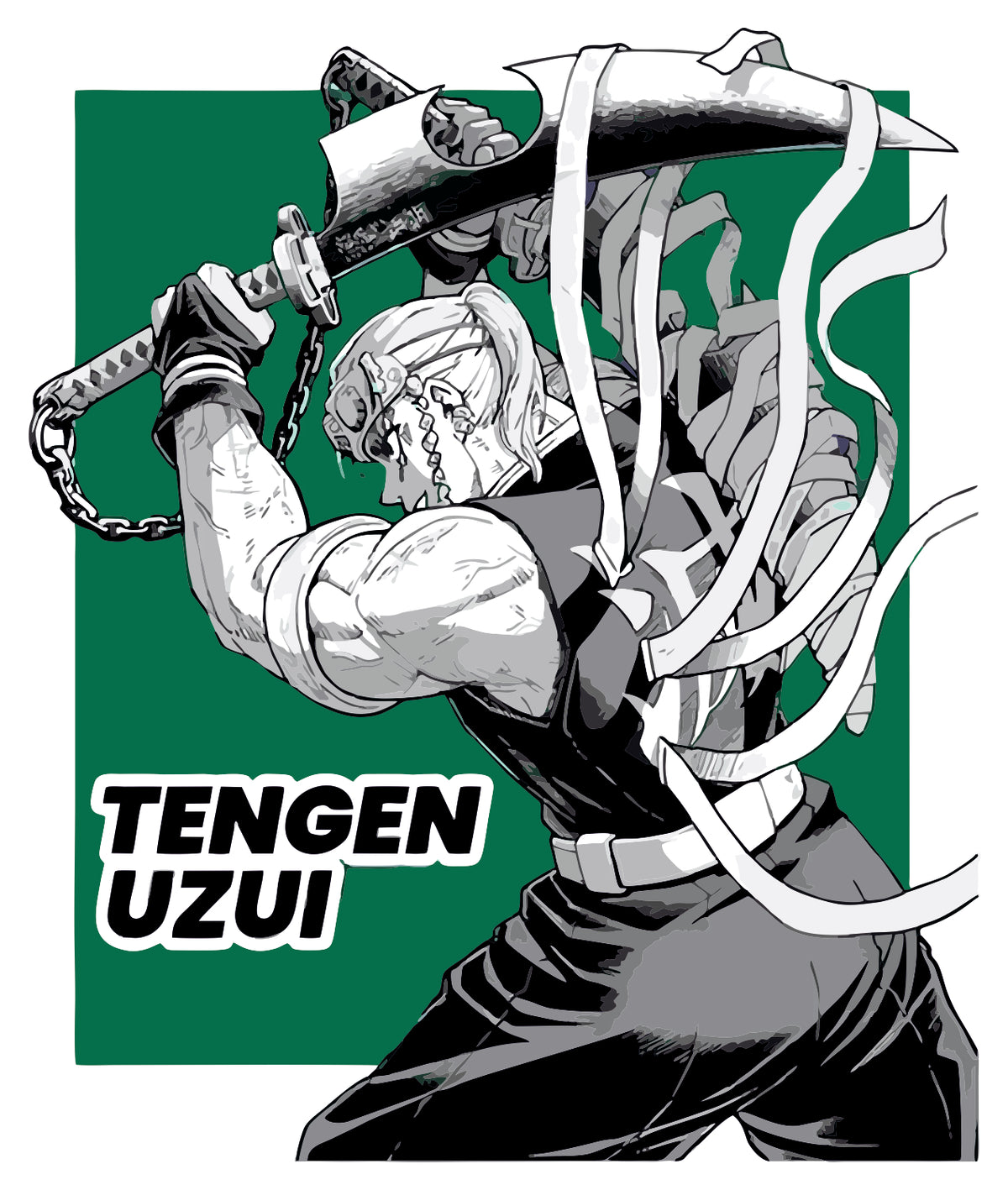Tenjen Uzi With Sword Sticker
