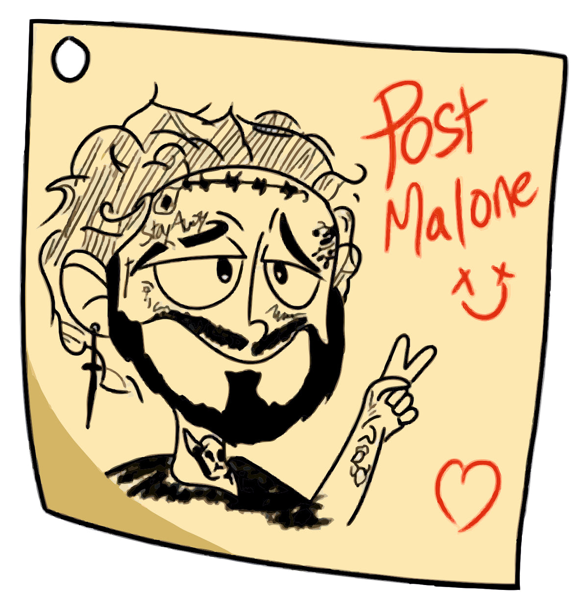 Post It Malone Sticker