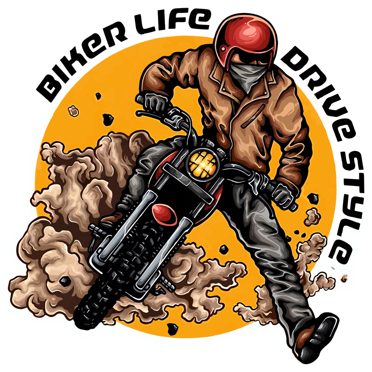 Biker Life Drive Style Sticker