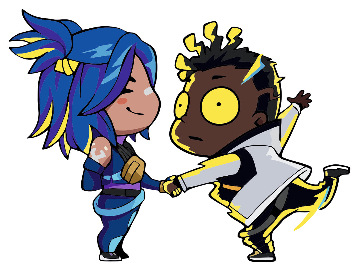 Chibi Jett And Neon Sticker