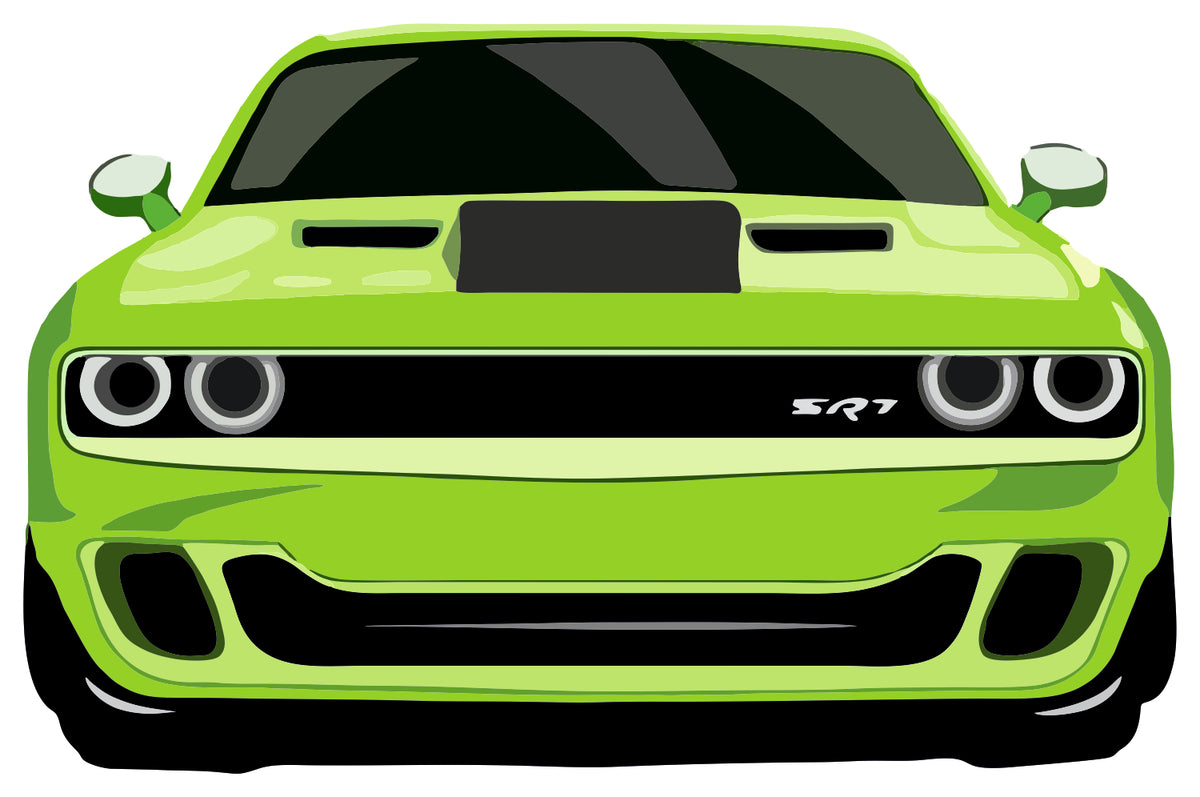 Green Vintage Muscle Sticker