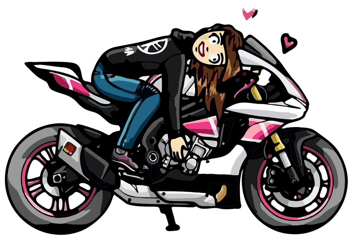 Biker Girl Sticker