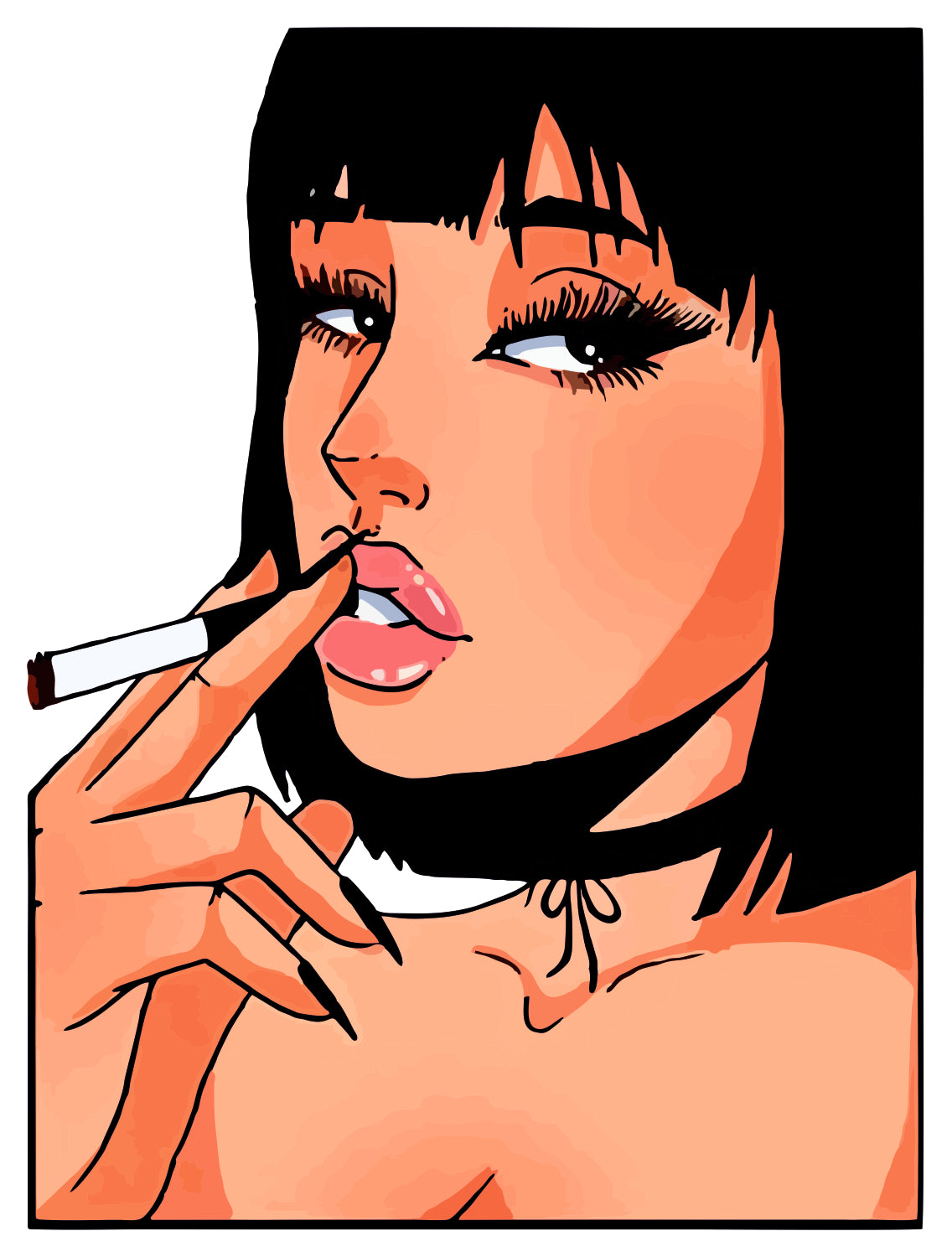 Smoke Girl Sticker