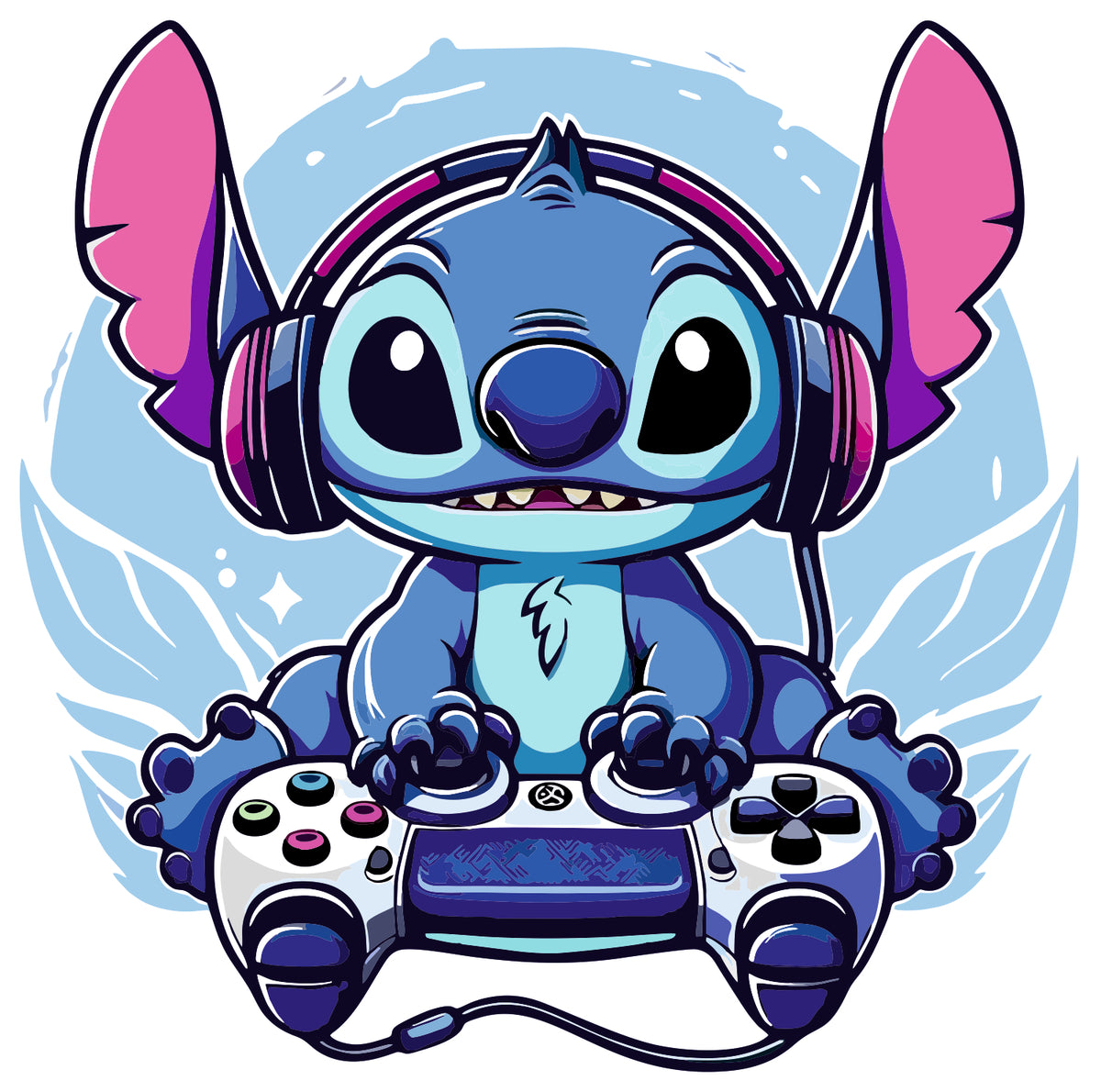Stitch Gamer Sticker