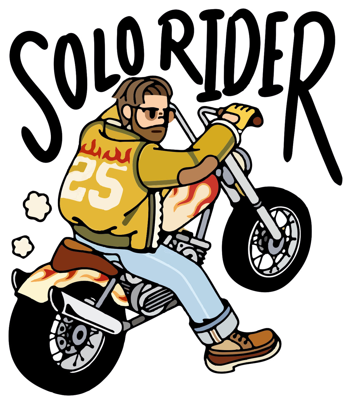 Solo Rider Sticker