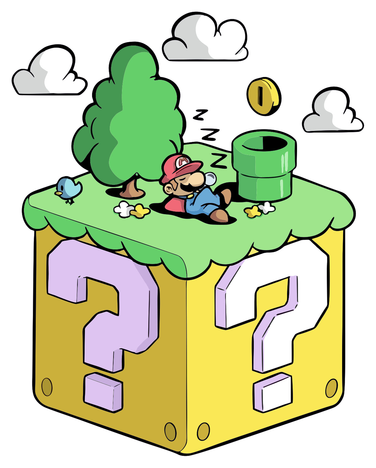 Sleeping Super Mario Sticker
