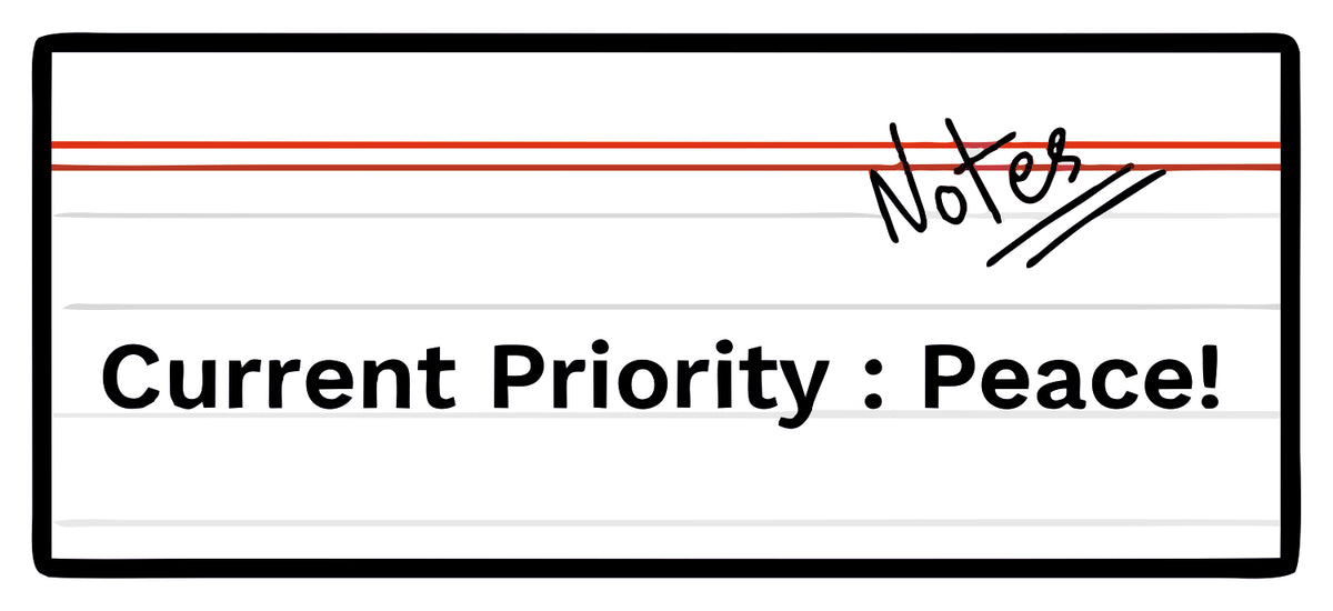 CURRENT PRIORITY PEACE STICKER