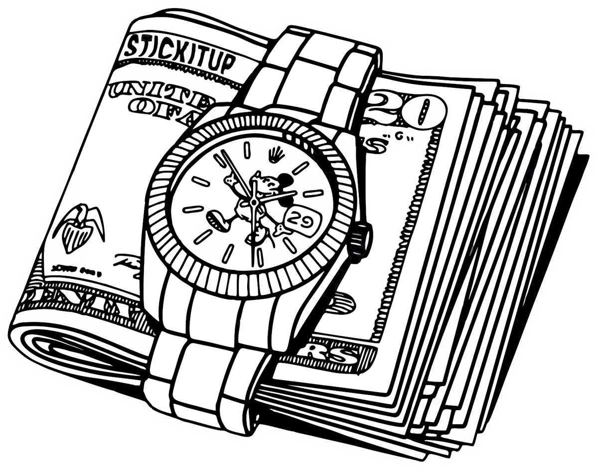 Time Is Money Sticker