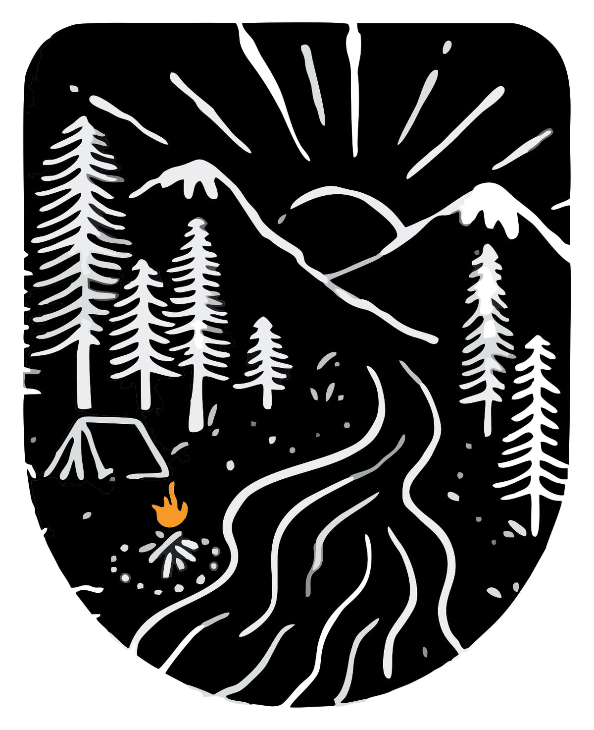 Night Camp Sticker