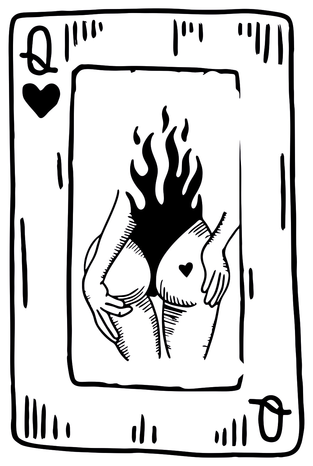 Burned Card Queen Sticker
