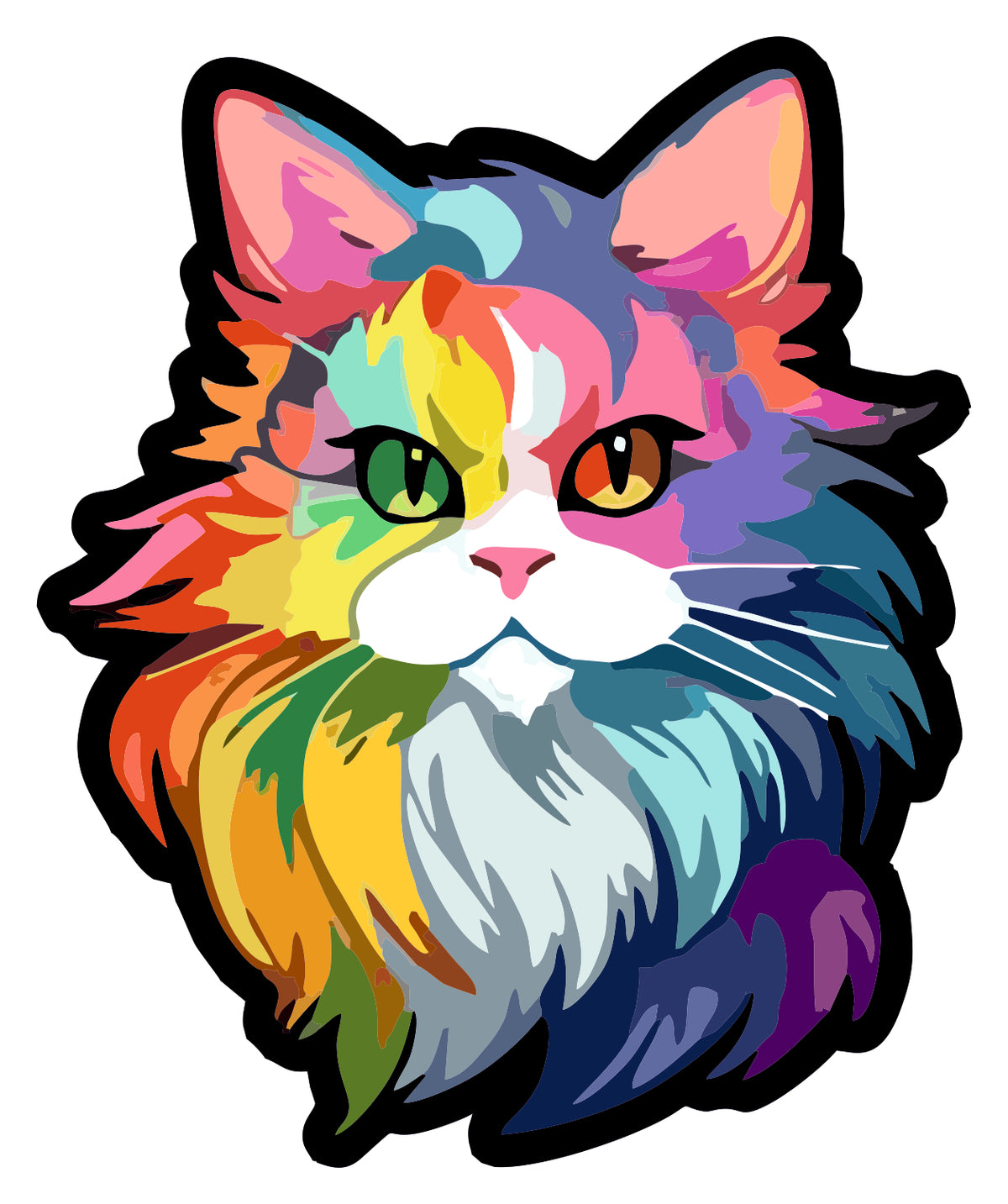 COLORFUL CAT STICKER