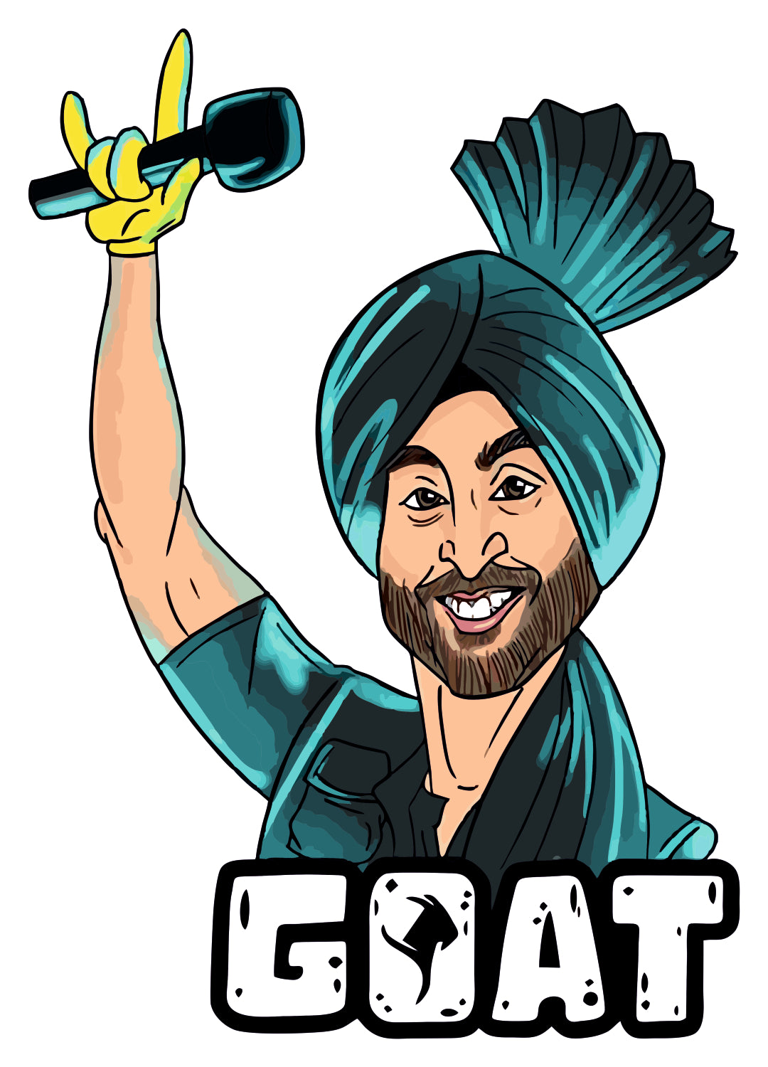 Diljit Dosanjh Goat Sticker