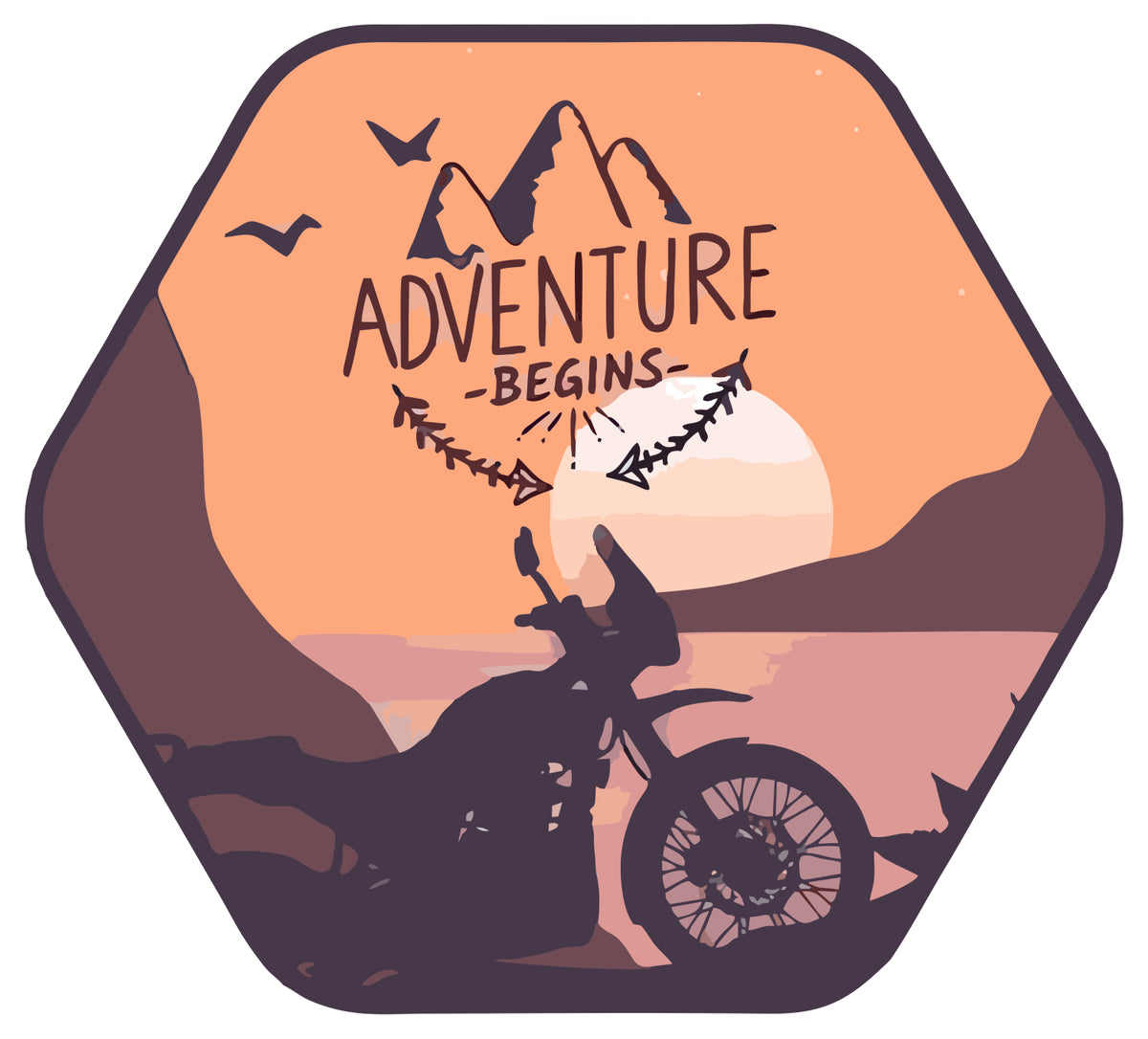 ADVENTURE BEGINS STICKER