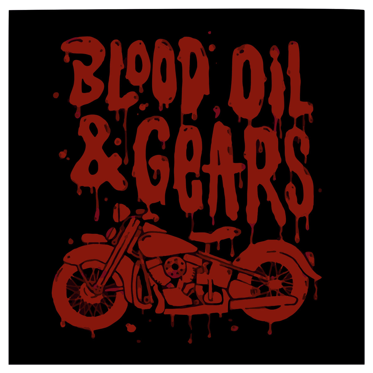 Blood Oil & Gear Sticker