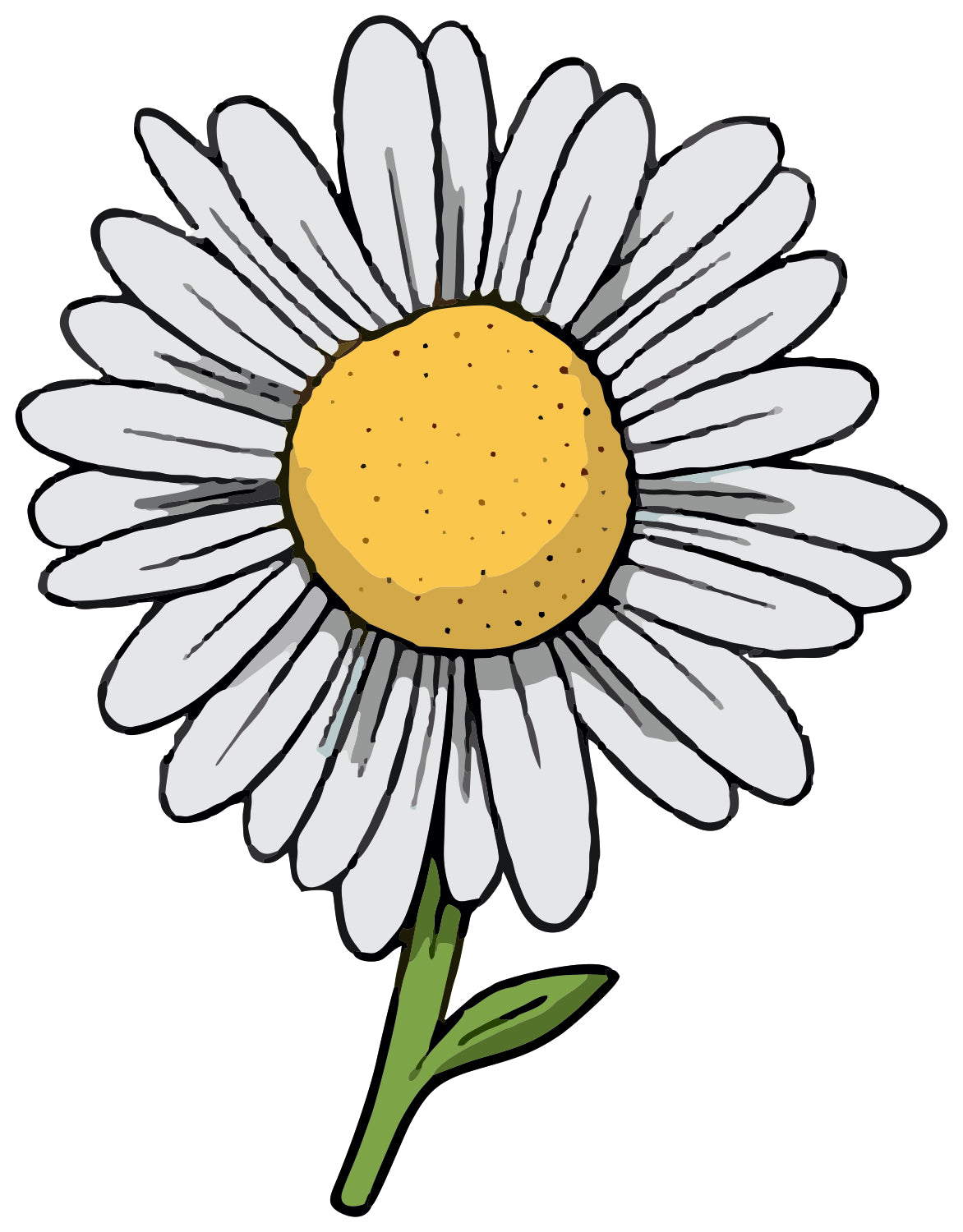 White Sunflower Sticker