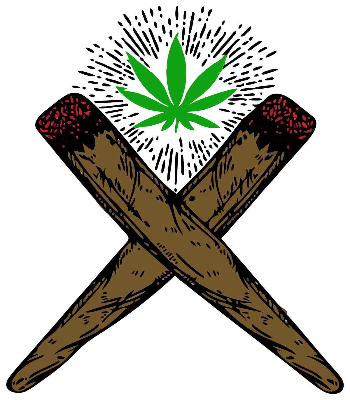 Weed Cross Sticker