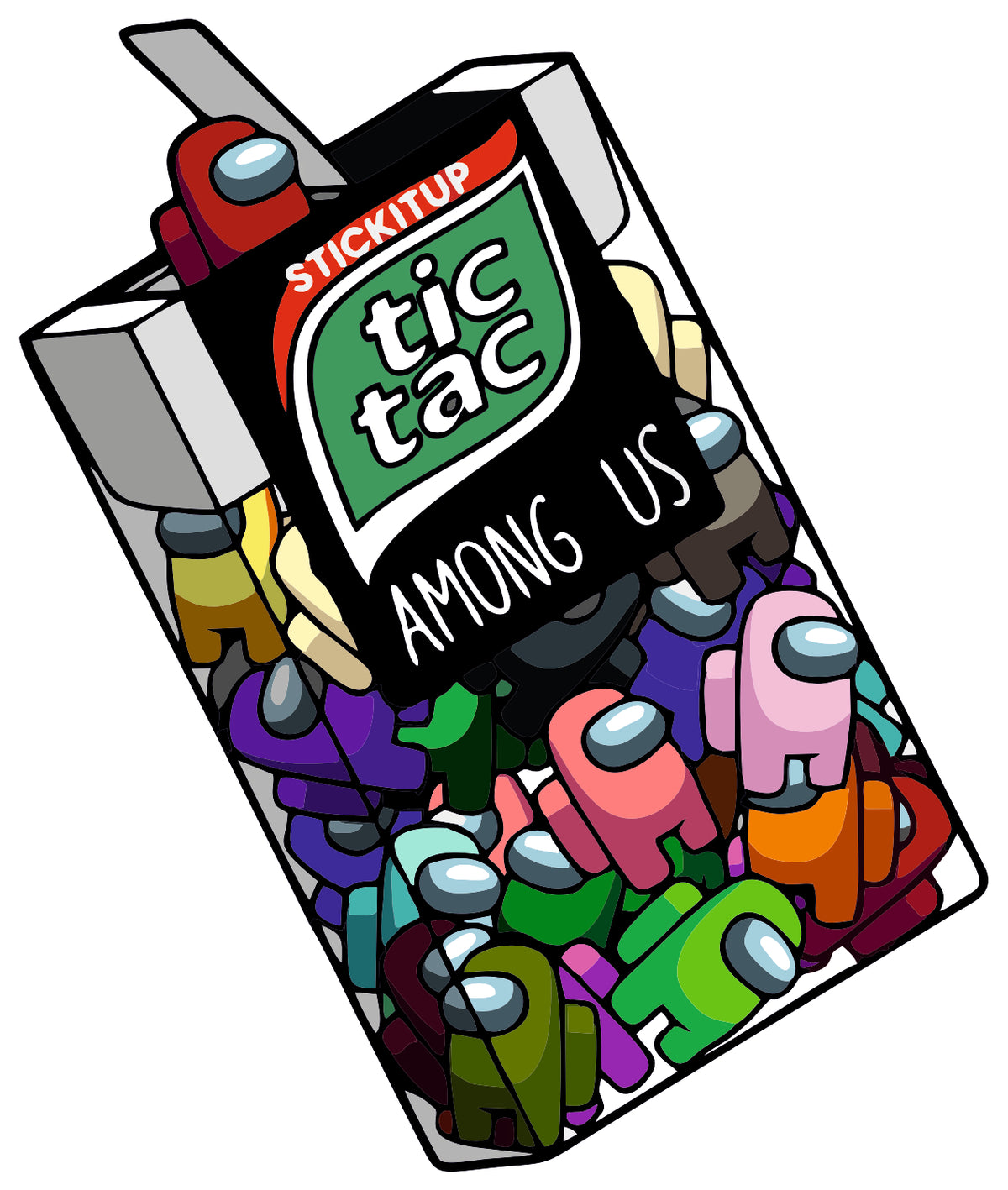 TIC TAC AMOUNG US STICKER