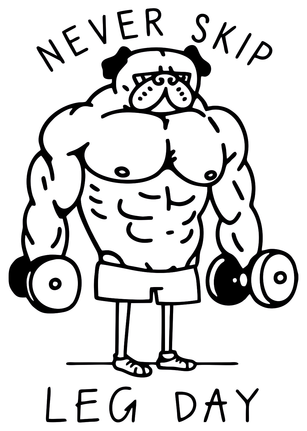 NEVER SKIP LEGS DAY STICKER