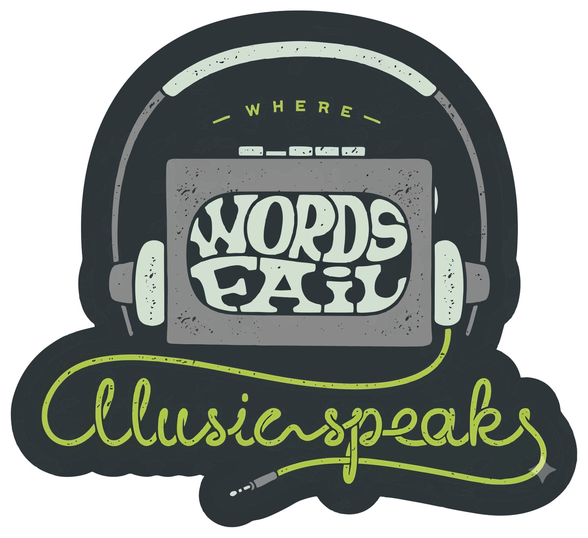 WHEN WORDS FAIL ILLUSION STICKER