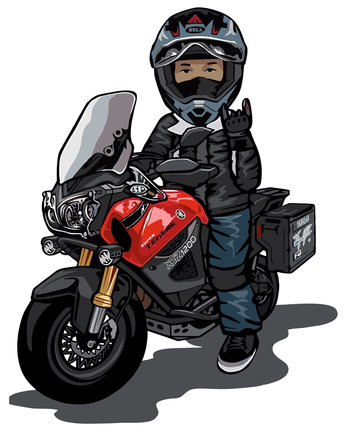 Biker Boy Sticker