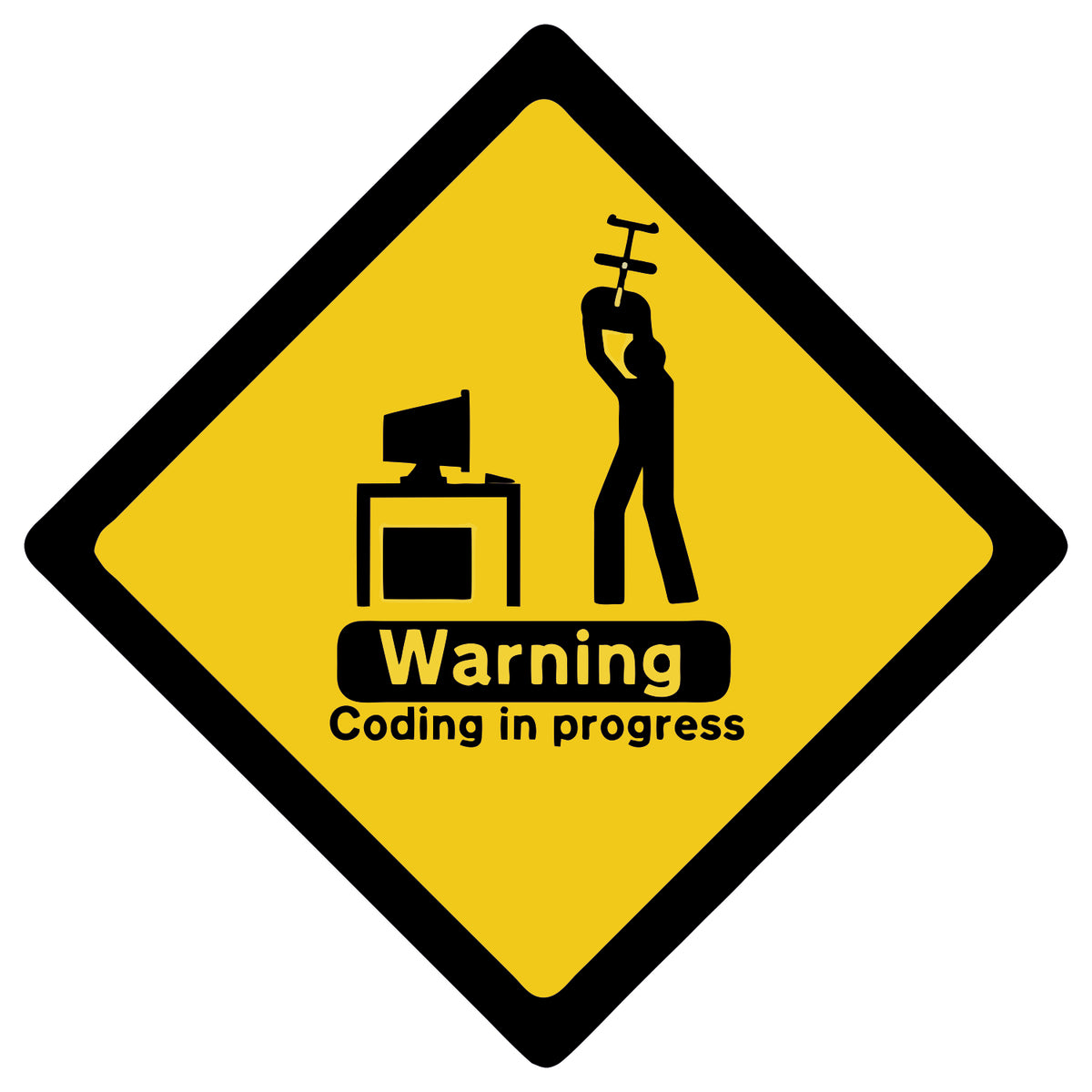 Coding In Progress Sticker