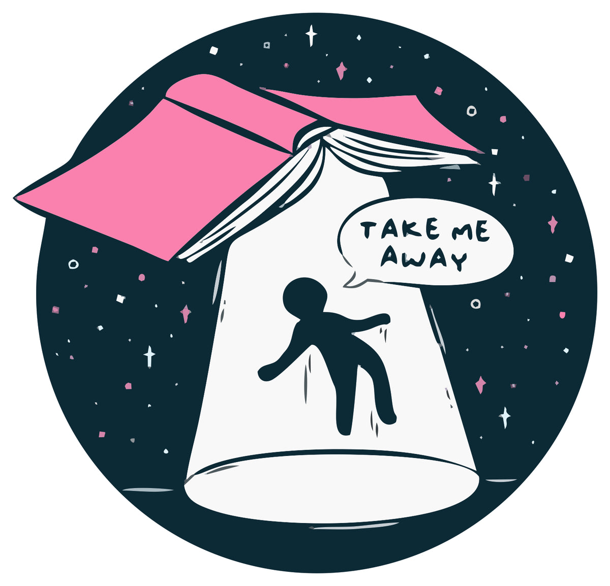 take me away sticker