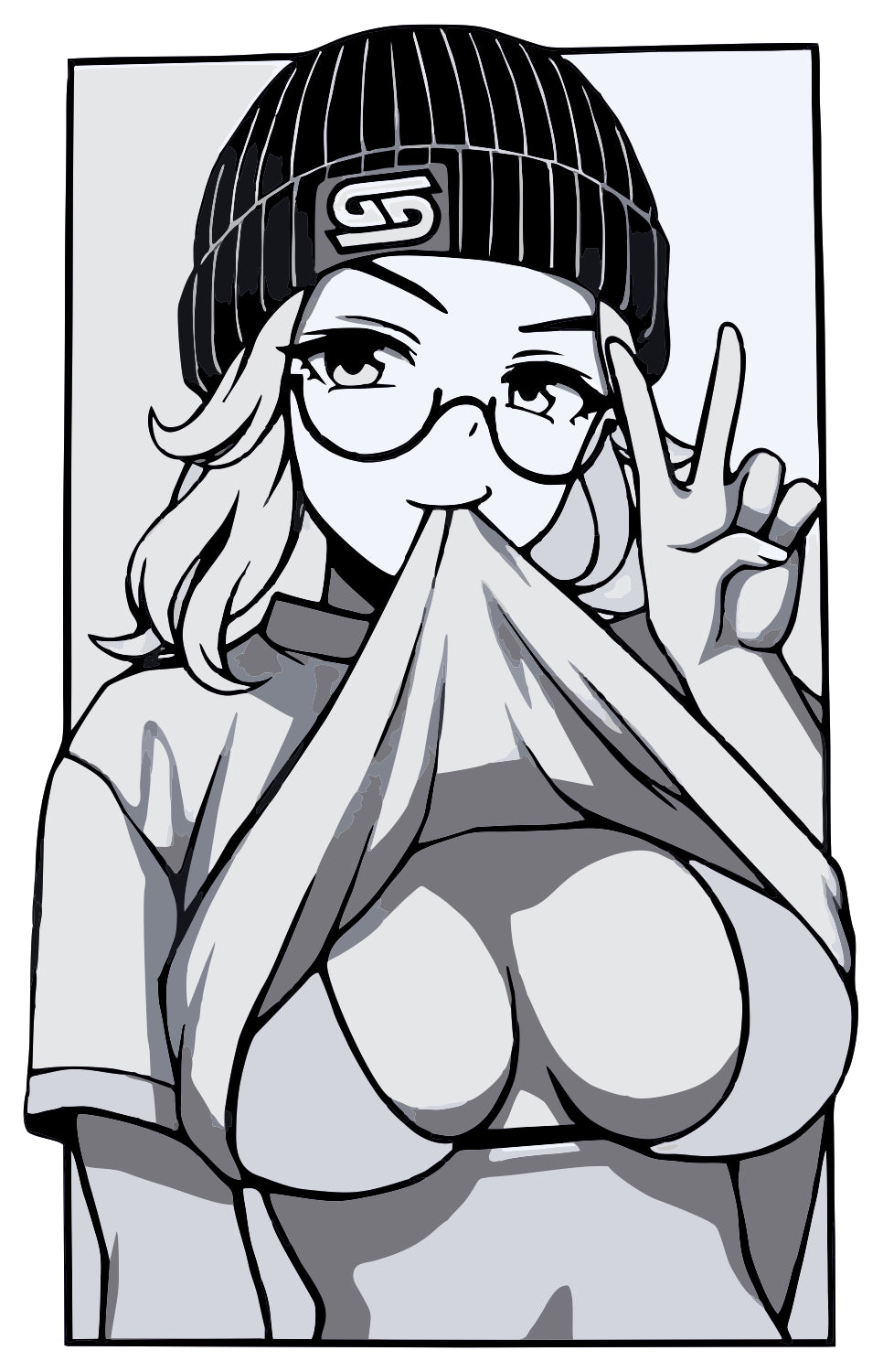 Waifu Peace Sticker