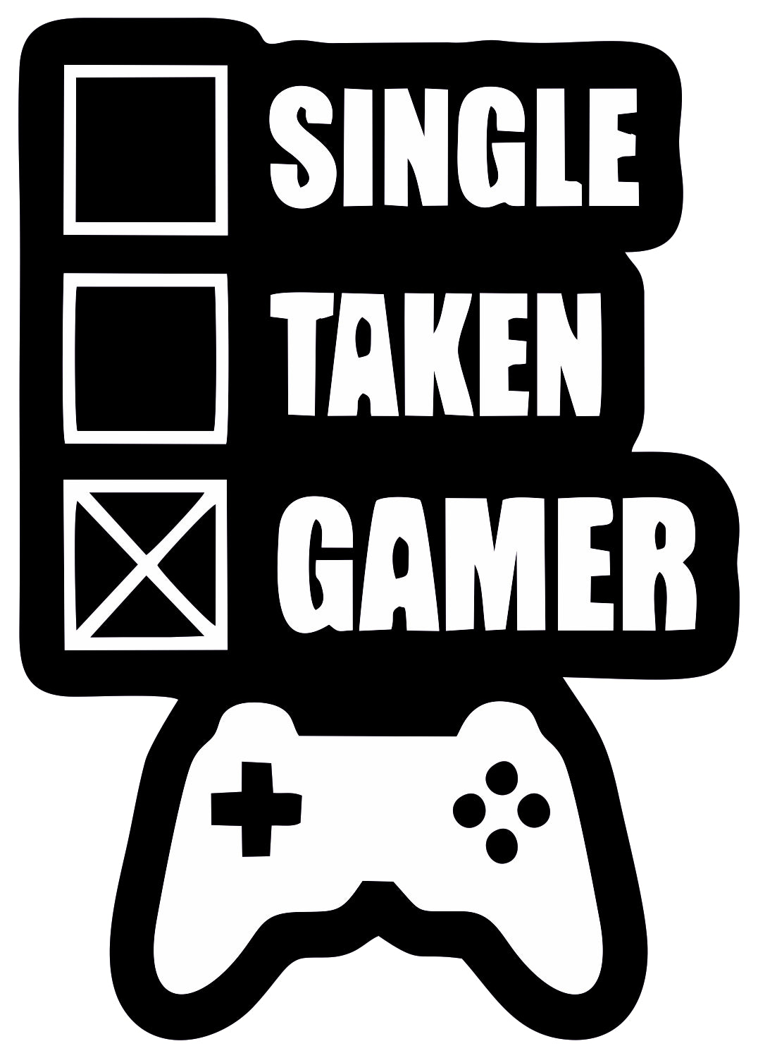 Single Taken Gamer Sticker