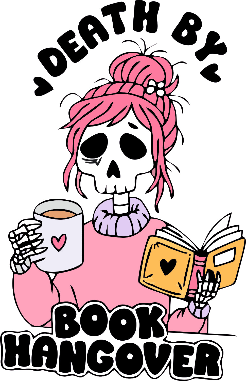 Death By Book Hangover Sticker