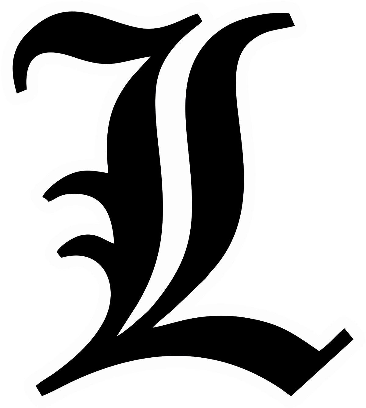 L Logo Sticker