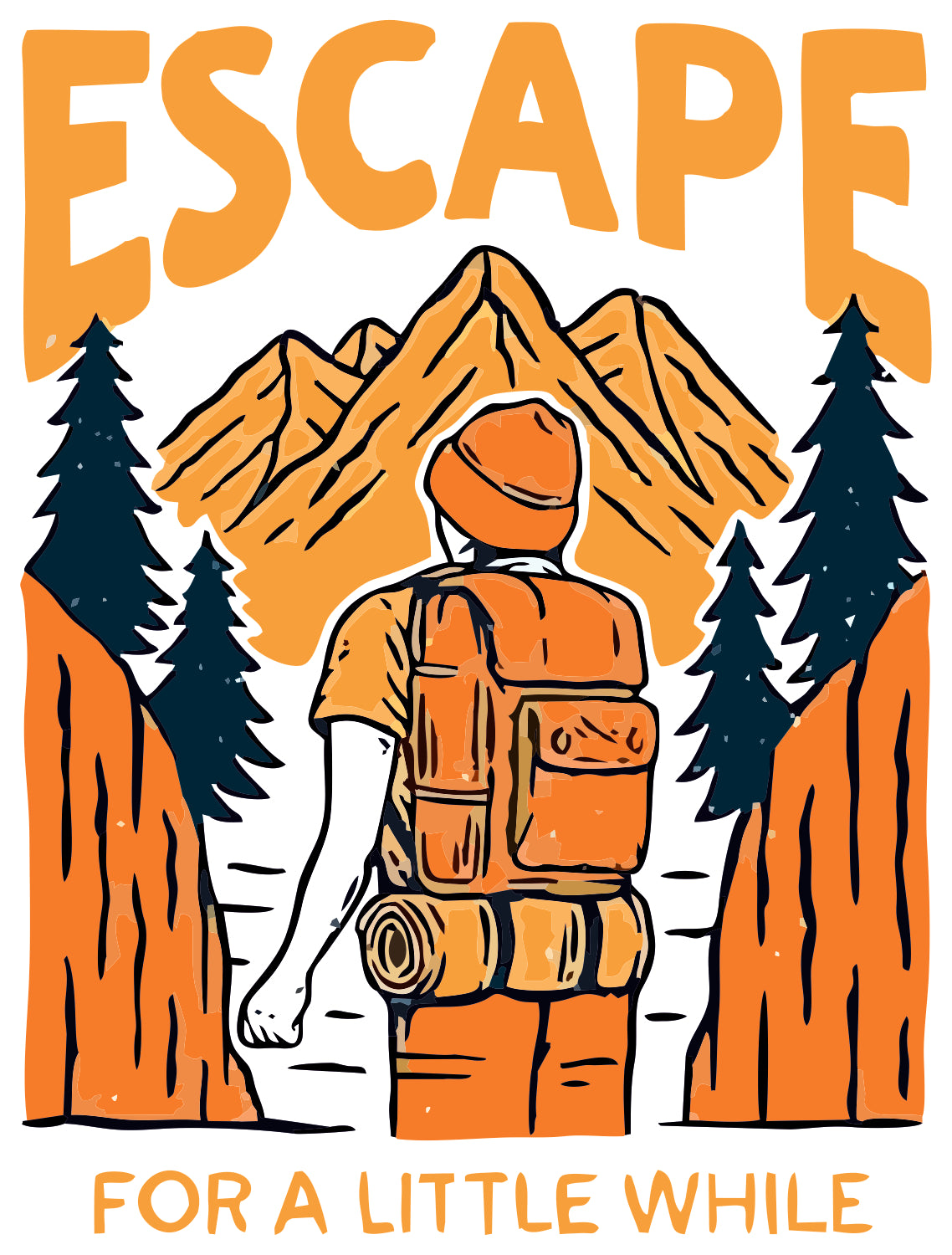 ESCAPE FOR A LITTLE  WHILE STICKER