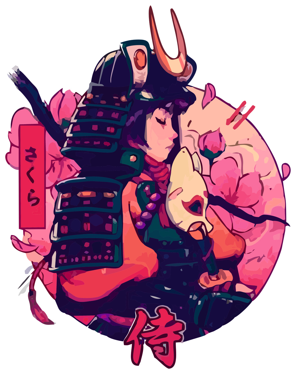 Sakura Samurai Sticker