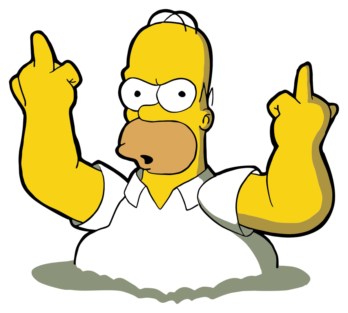 Irritated Homer Sticker
