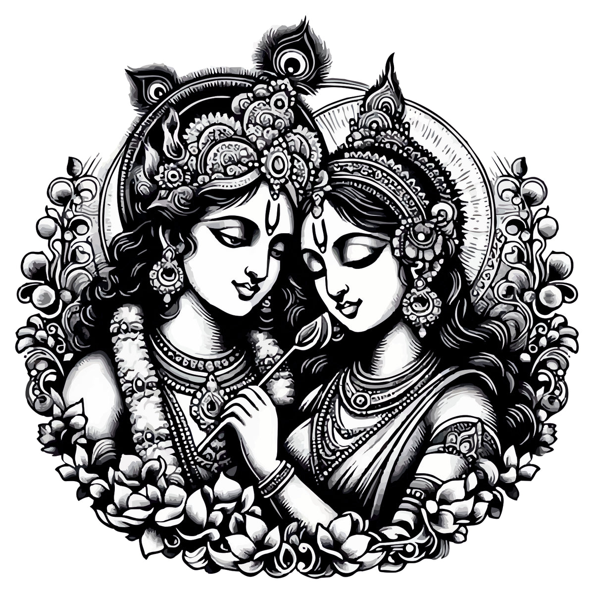 RADHA KRISHNA 0.1 STICKER