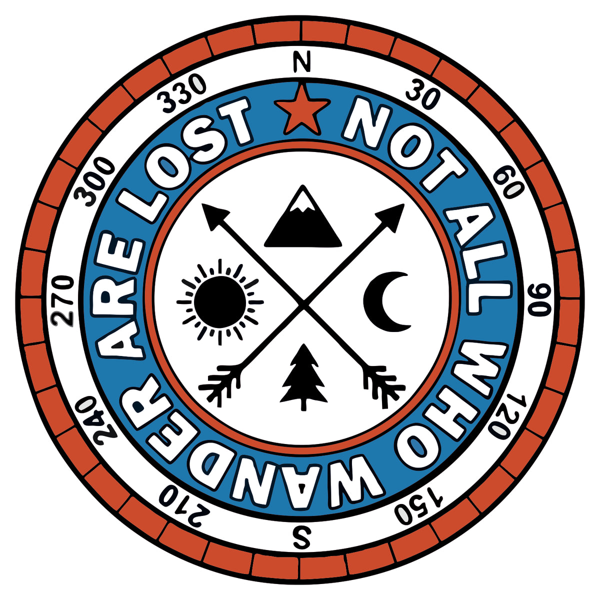 NOT ALL WHI WANDER ARE LOST STICKER