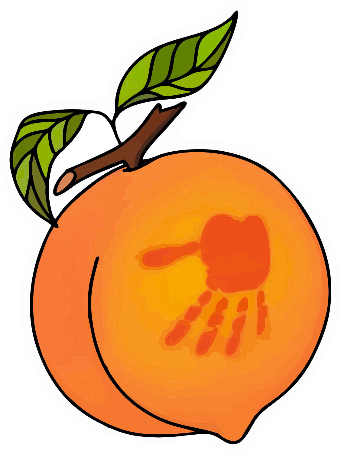 Peach Sticker
