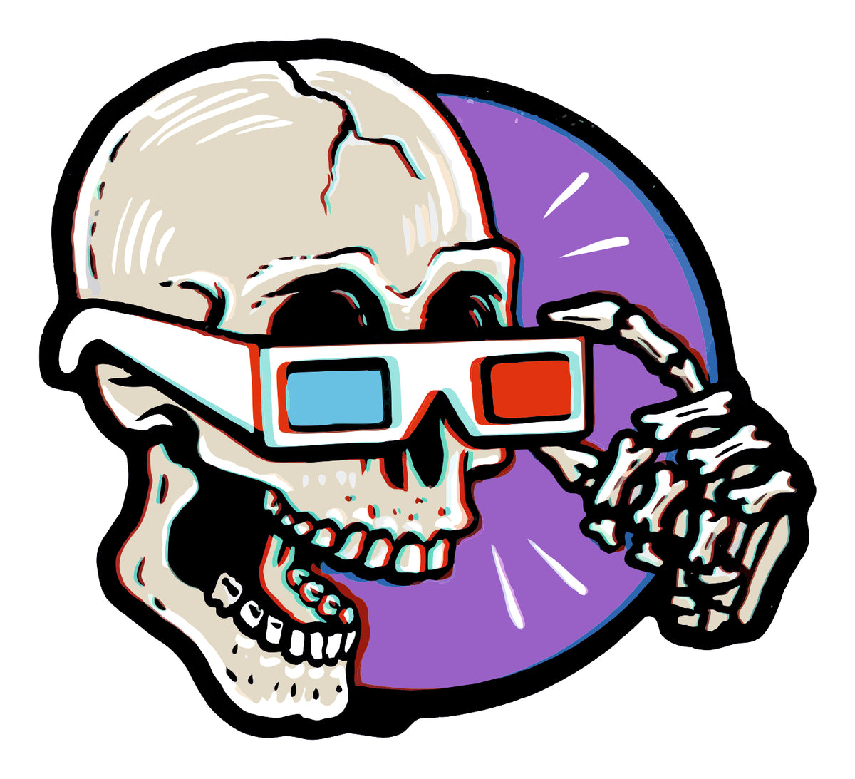 Cool Skull Sticker