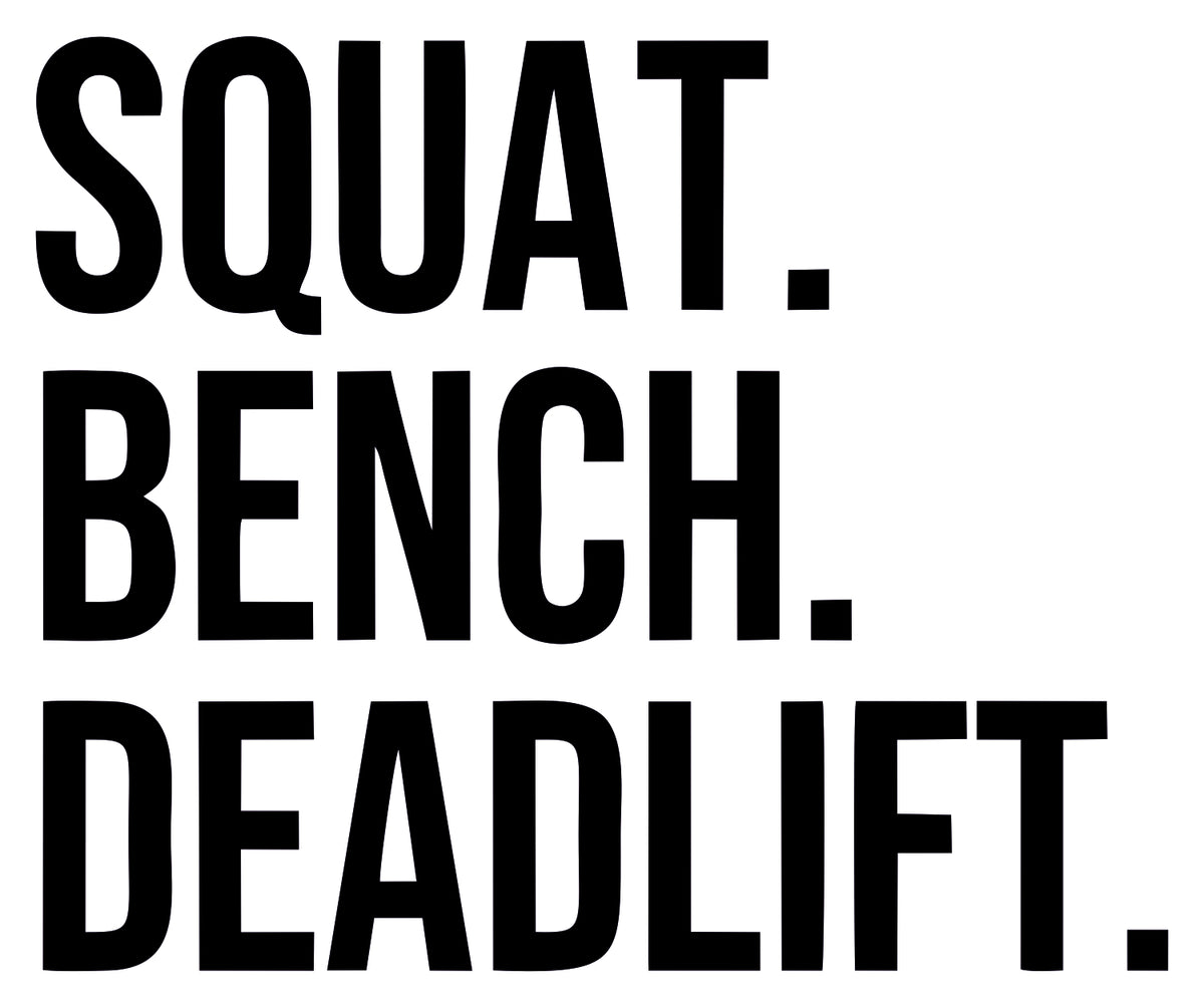 Squat Bench Deadlift Sticker